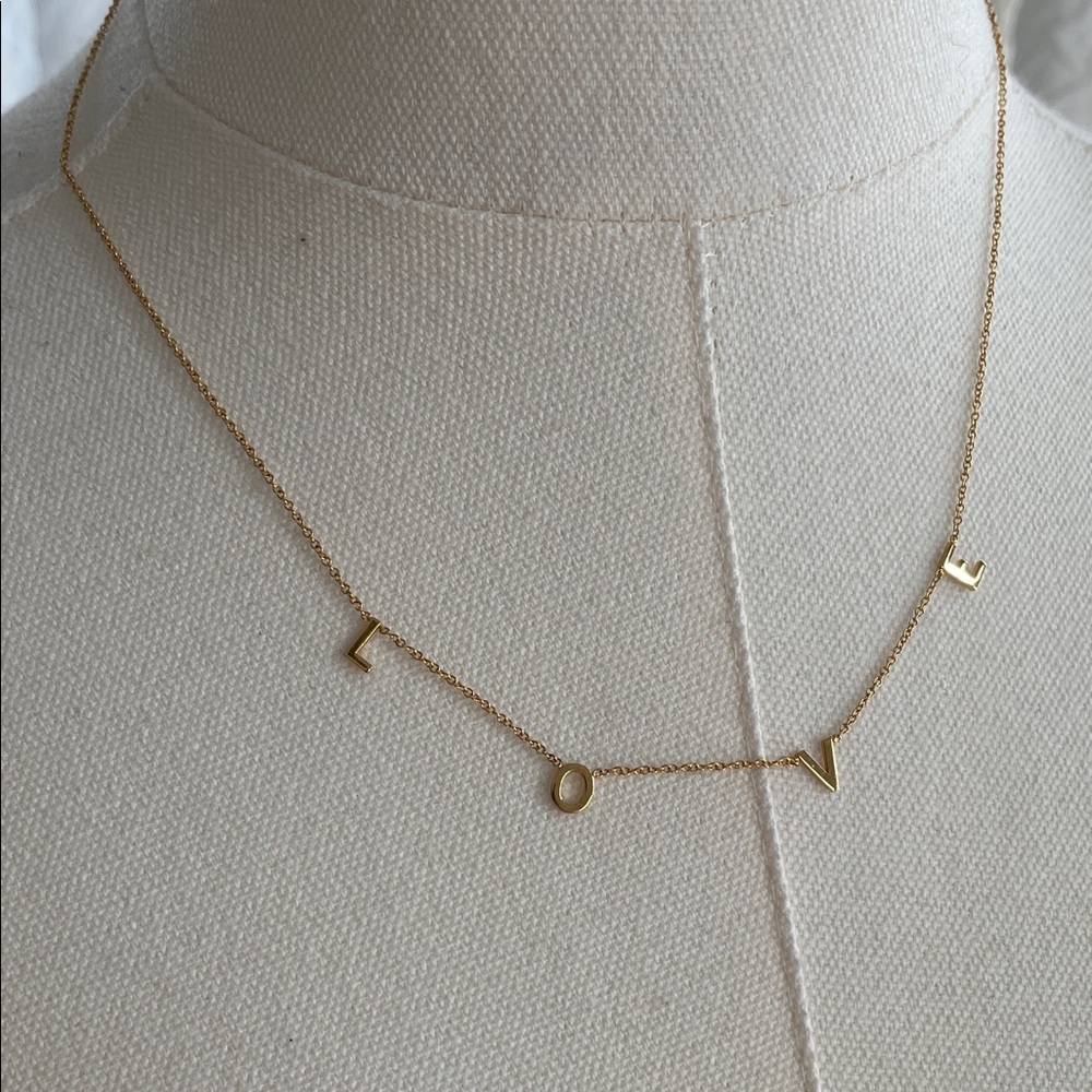 BYCHARI Gold LOVE Letter Necklace - Picture 2 of 8
